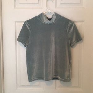 Velvet green/blue blouse